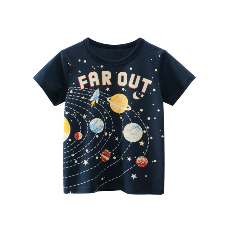 27kids European and American children's clothing summer new Boys' short-sleeved T-shirts wholesale, baby clothes manufacturer one-piece consignment sales Item Picture