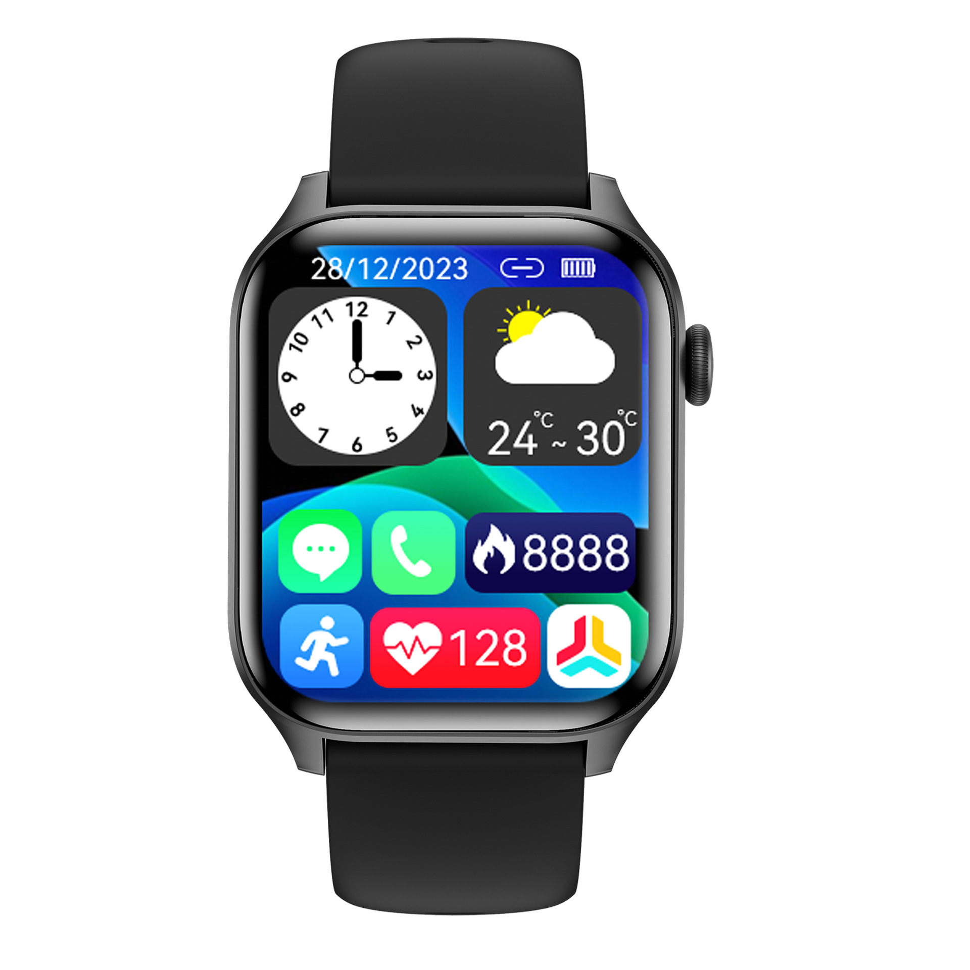 Smart Watch 2024 New T12pro Heart Rate Blood Oxygen Health Monitoring Bracelet Outdoor Sports Waterproof Watch Item Picture