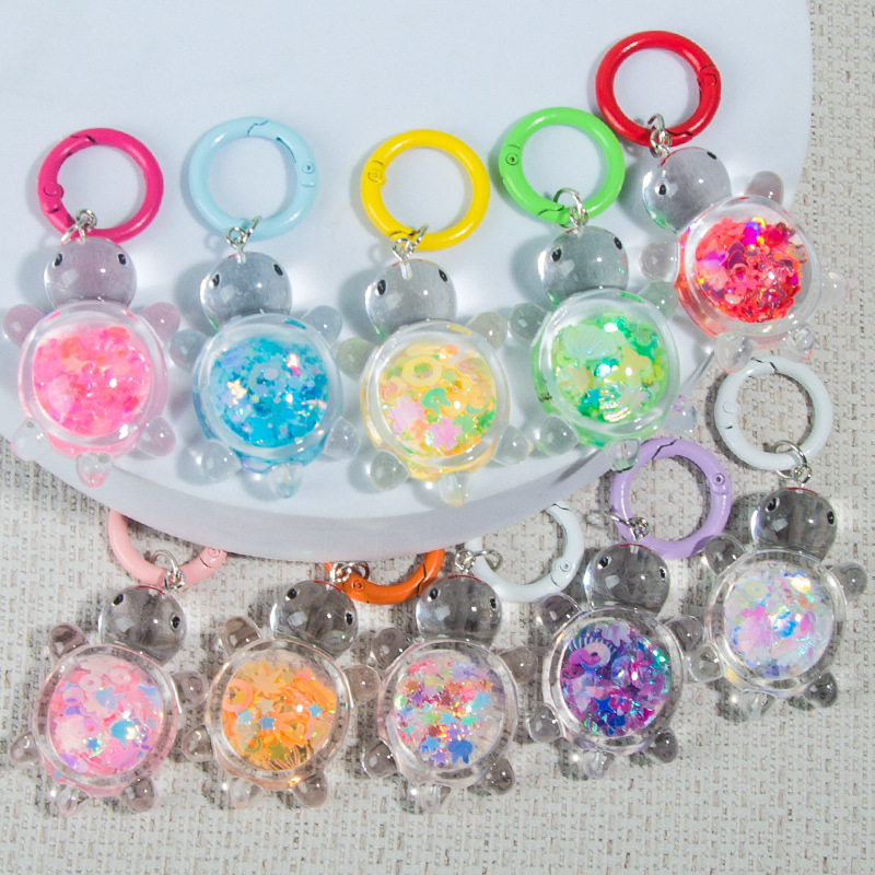 New night glow film turtle keychain ins sweet and girlish blind box blind bag student pendant accessory details Picture