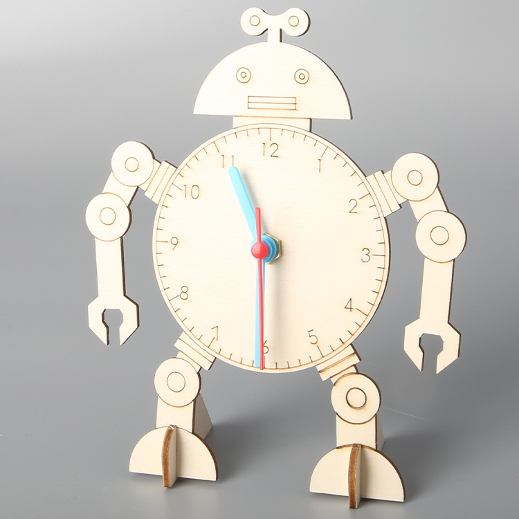 Creative Diy Handmade Material Bag Clock Model Elementary School Students Know Time Clock Teaching Aids Technology Small Production details Picture