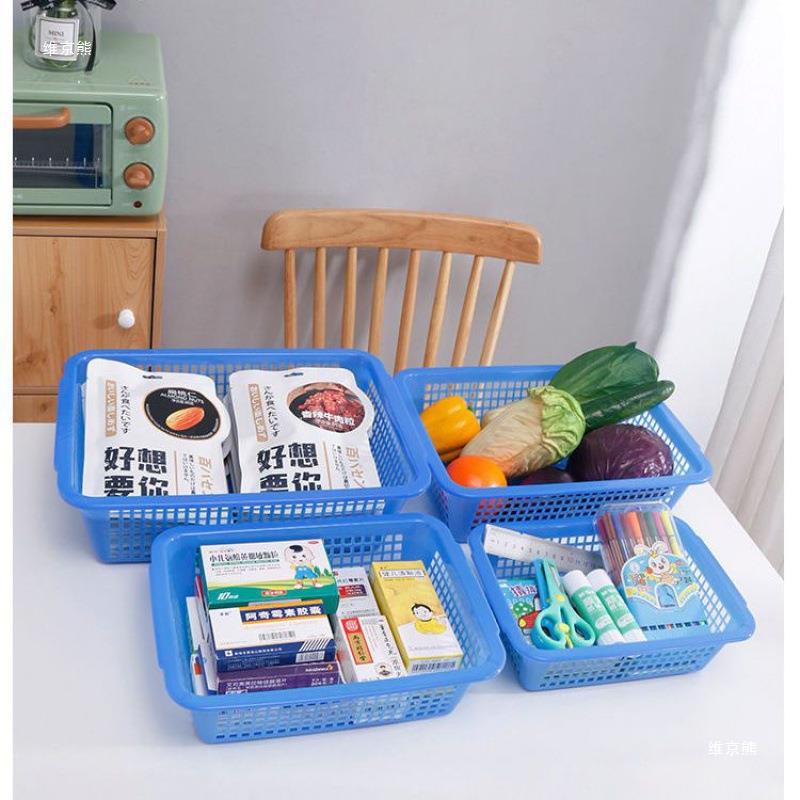 塑料筐子篮子长方形玩具收纳洗菜篮周转筐水果蔬菜沥水详情图3