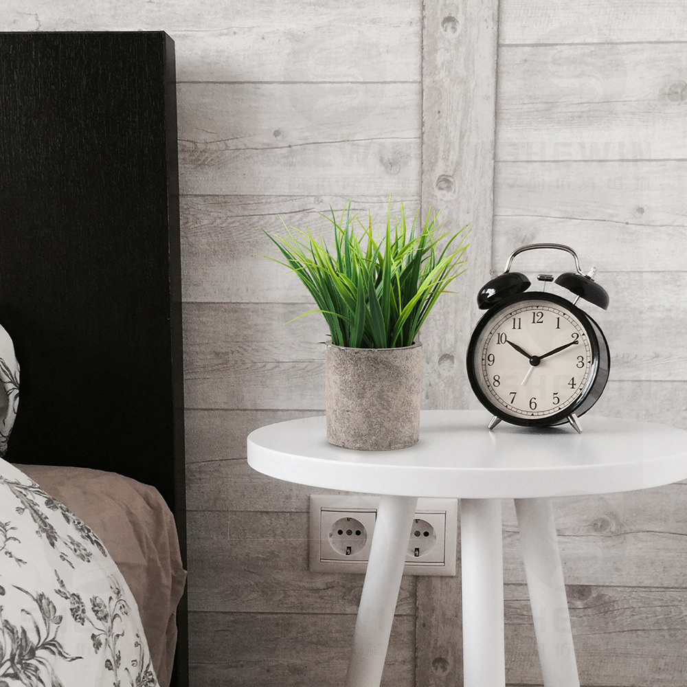 Xiyun Simulation potted Plant desktop decoration, cylindrical pulp pot, orchid, grass, green plant, bonsai, cross-border simulation plant details Picture