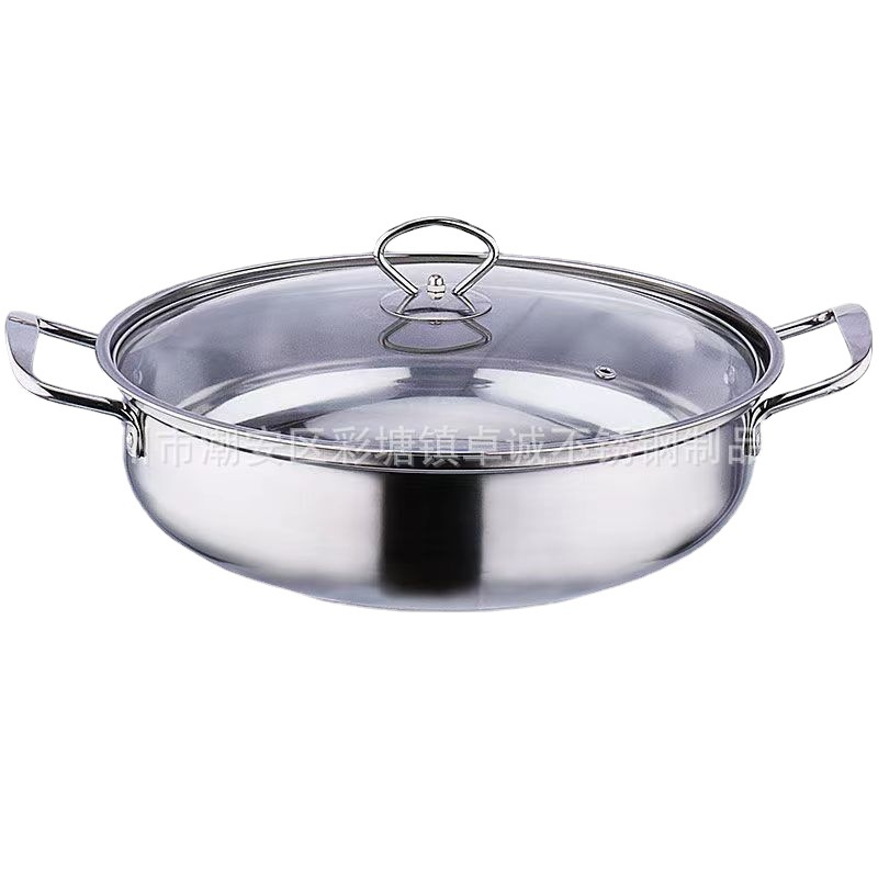 Wholesale of thickened stainless steel soup POTS, hot pot covers, induction cooker special POTS, commercial and household gift POTS, hot pot Item Picture