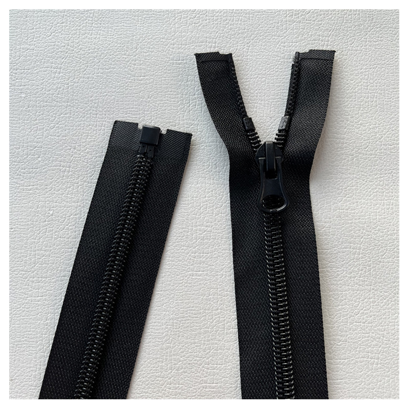 5号尼龙拉链注胶开尾 工装服校服冲锋衣门襟拉链 喷漆配色杏仁头