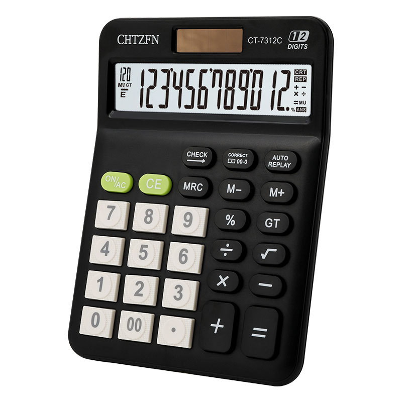 Rui Cheng CT-7312C financial Office Supplies Arithmetic 12-digit solar dual power supply manufacturer wholesale Item Picture