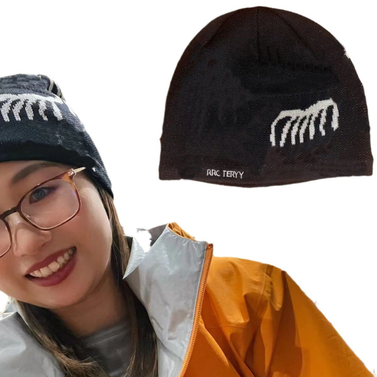 Autumn and winter women's knitted caps, adult jacquard cold-proof and warm woolen caps, Korean-style fashionable and versatile pullover caps, men's ear protecters, cold Item Picture