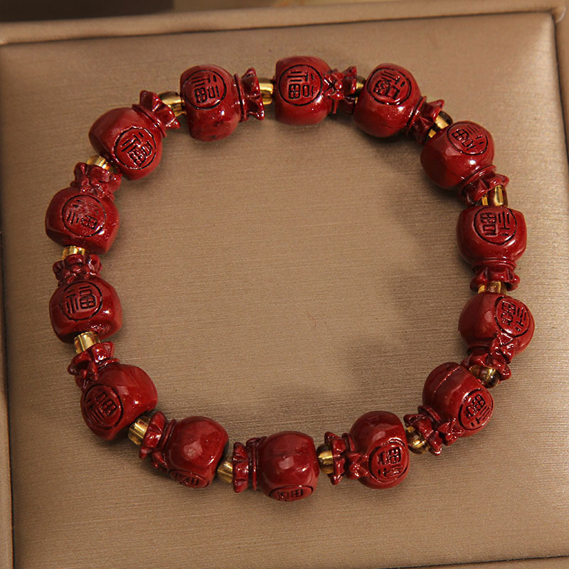 高级感手链/十八籽/潘多拉手链/红绳/925纯银手饰细节图