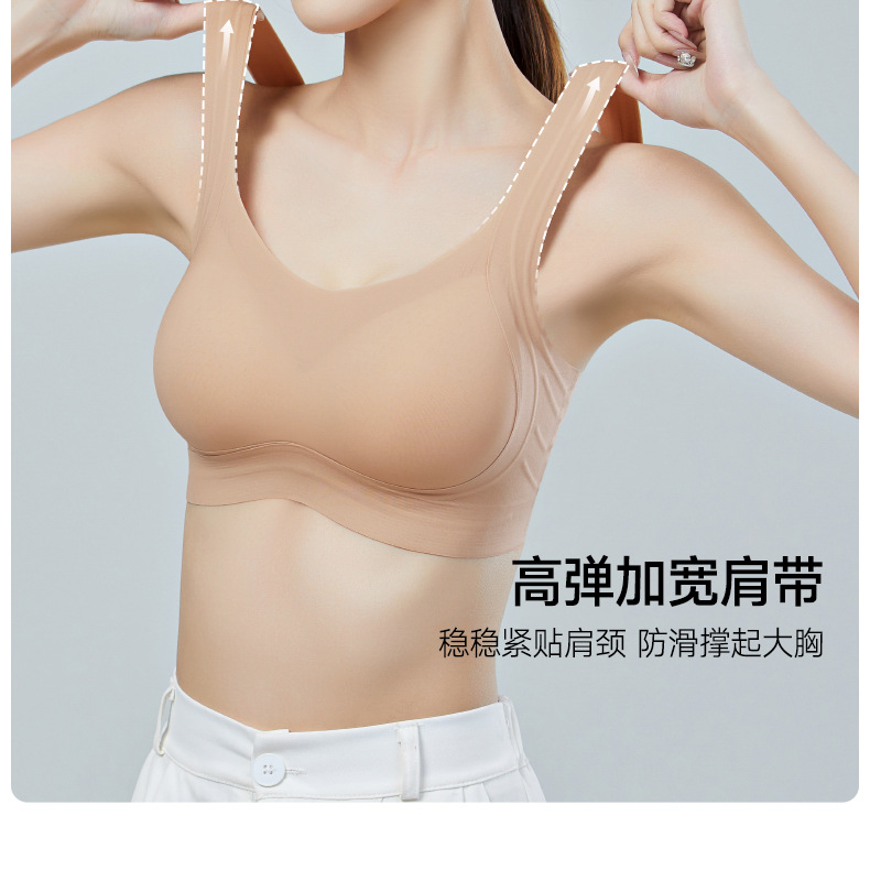 127新款夏季轻薄凉皮无痕粉底液内衣女白T不透提拉果冻条美背文胸详情20