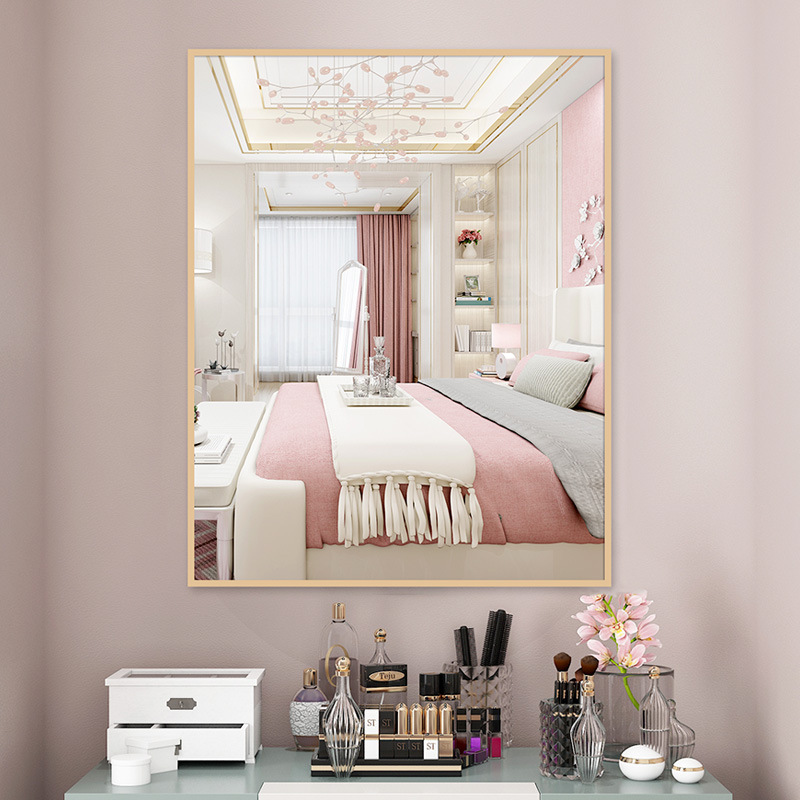 Bathroom Mirror Makeup Mirror Wall Hanging Toilet Mirror Bathroom Sink Mirror Bathroom Wash Table Mirror With Frame Application Scenario