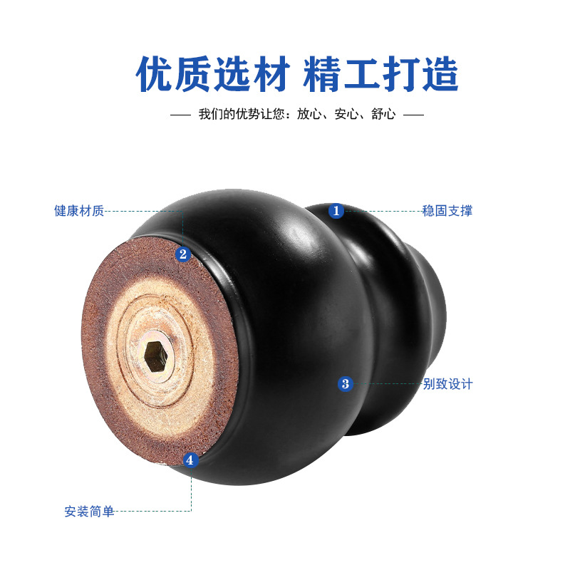 Factory wholesale European furniture sofa accessories solid wood gourd foot sofa foot table foot cabinet foot support foot coffee table foot details Picture