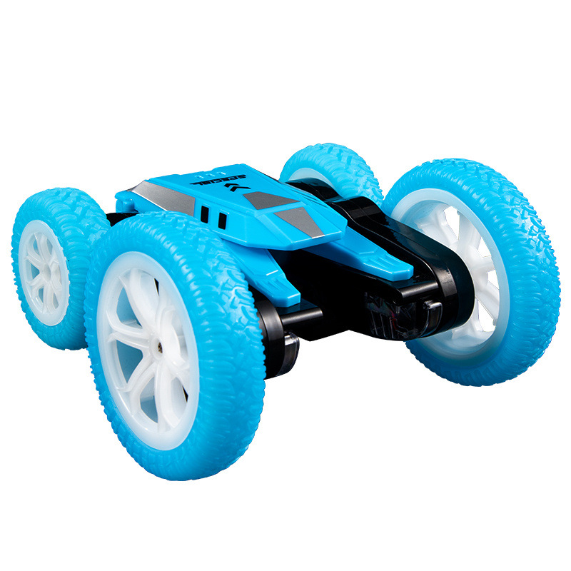 Cross-border 2.4G four-way double-sided stunt car, fancy butterfly car, children's blooming rotating toy car with lights, boys' toy car Item Picture