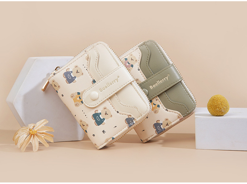 新款女士钱包短款拉链高级感学生钱夹多卡位跨境女式轻奢零钱包女详情9