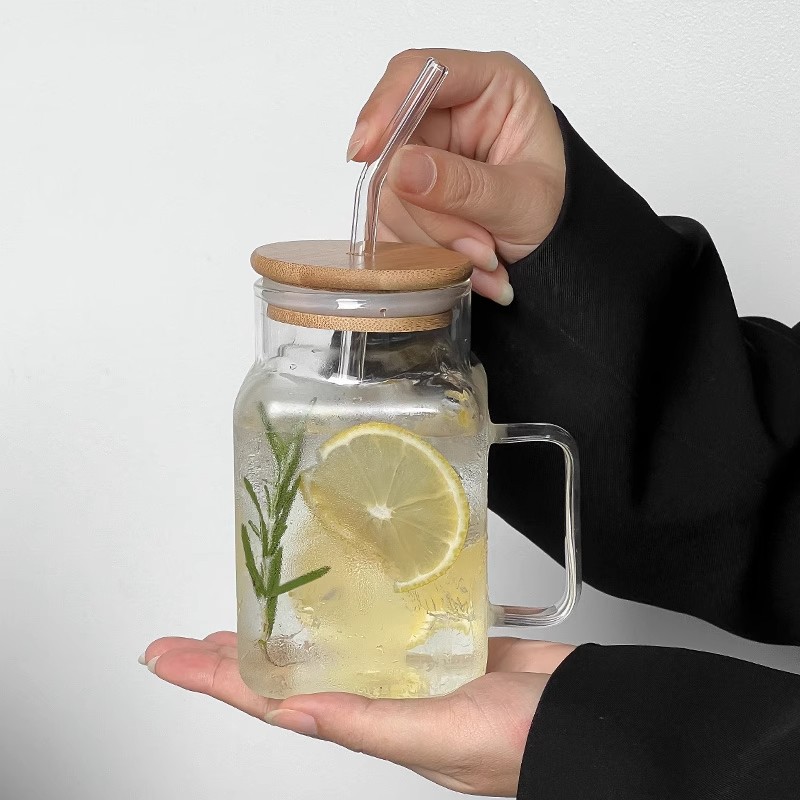 玻璃杯/竹节杯/玻璃杯杯子/玻璃小熊杯/玻璃商务杯产品图