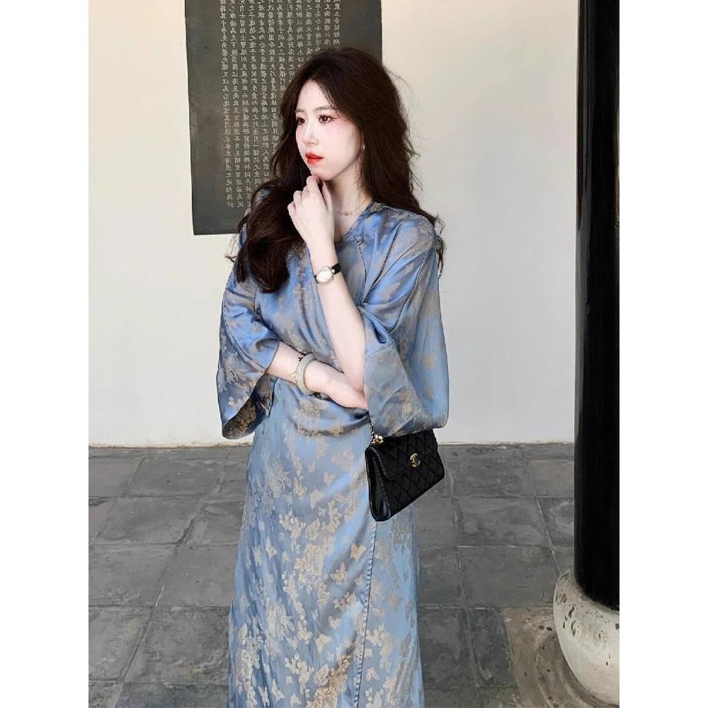新中式女装2024夏装国风连衣裙高端改良旗袍年轻款小个子日常可穿