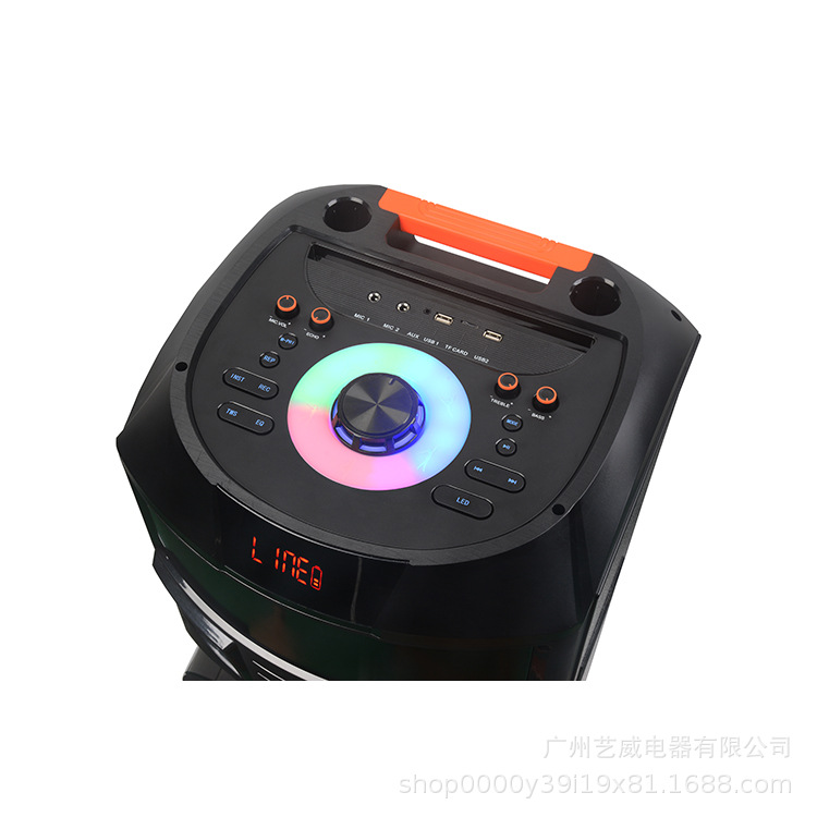 双12寸低音炮高音质大功率配双麦克风蓝牙大音箱  MT-1268白底实物图