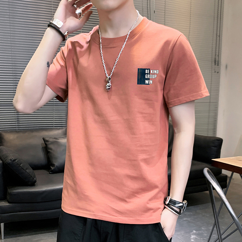 Summer men's pure cotton short-sleeved T-shirts, men's all-cotton men's wholesale street stall T-shirts, loose and casual trendy clothes Application Scenario