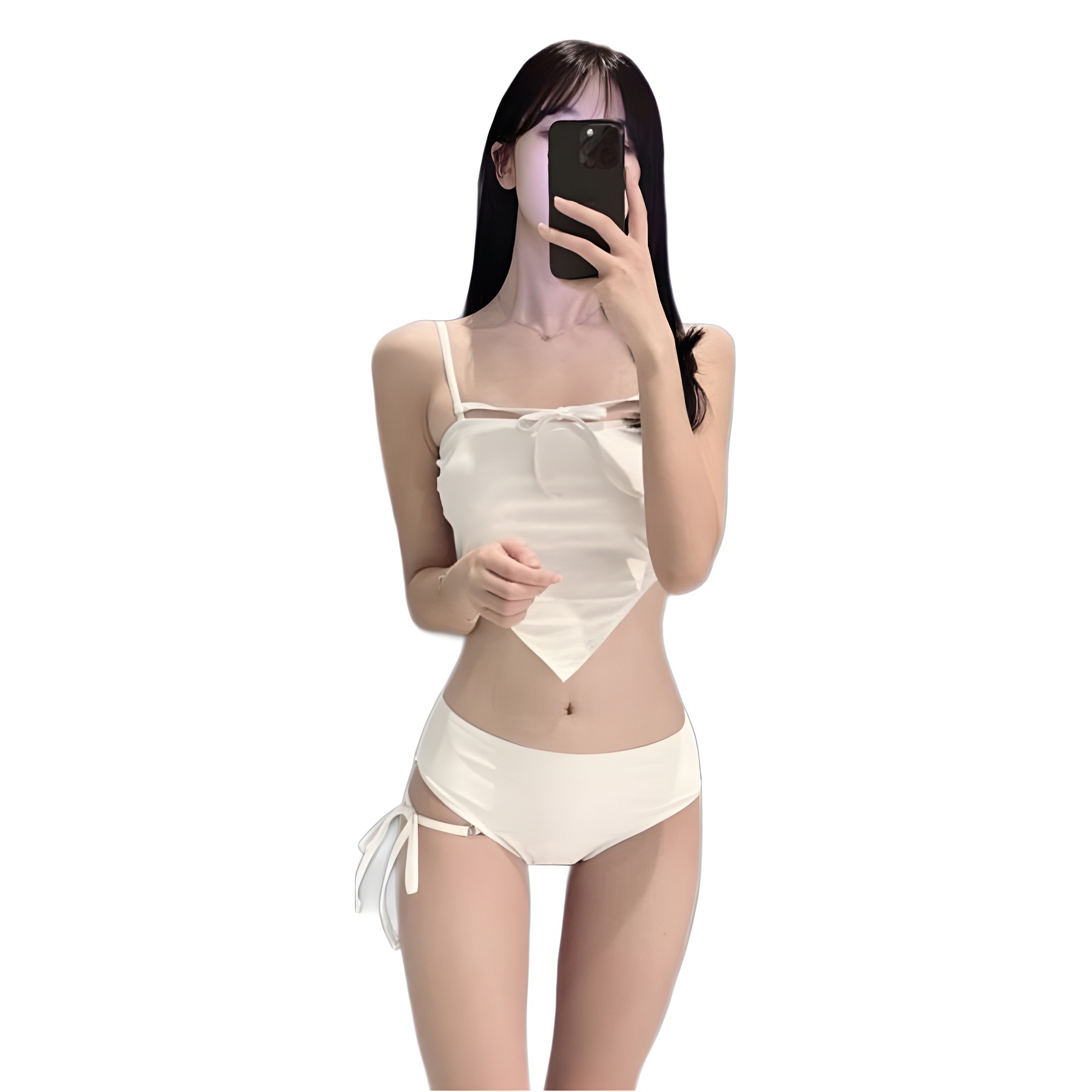 Cross-Border Instagram Style Simple Small Chest Girl Pure Desire Small Fragrance Wind Separate Body Swimsuit Woman Application Scenario