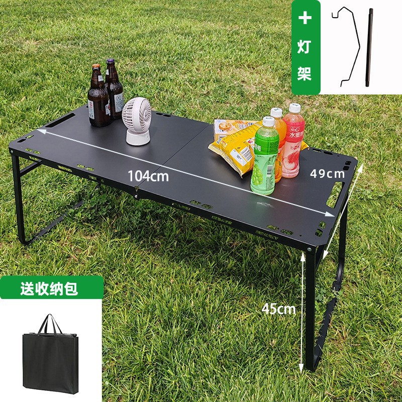 Outdoor folding table, camping picnic table, igt hydraulic tactical table, portable semi-automatic table, camping all-in-one Specification image