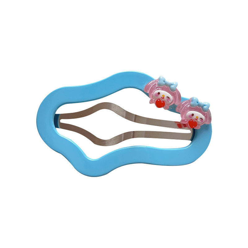 New cute candy-colored cartoon cloud hair clips, children's fashion and versatile side bangs hair clips and hair accessories Item Picture