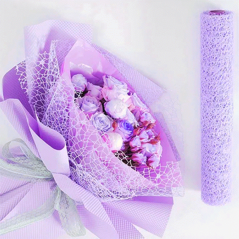 飞机网纱纸鲜花包装材料楼空网花束包装硬纱饰品造型塑造装饰花纸