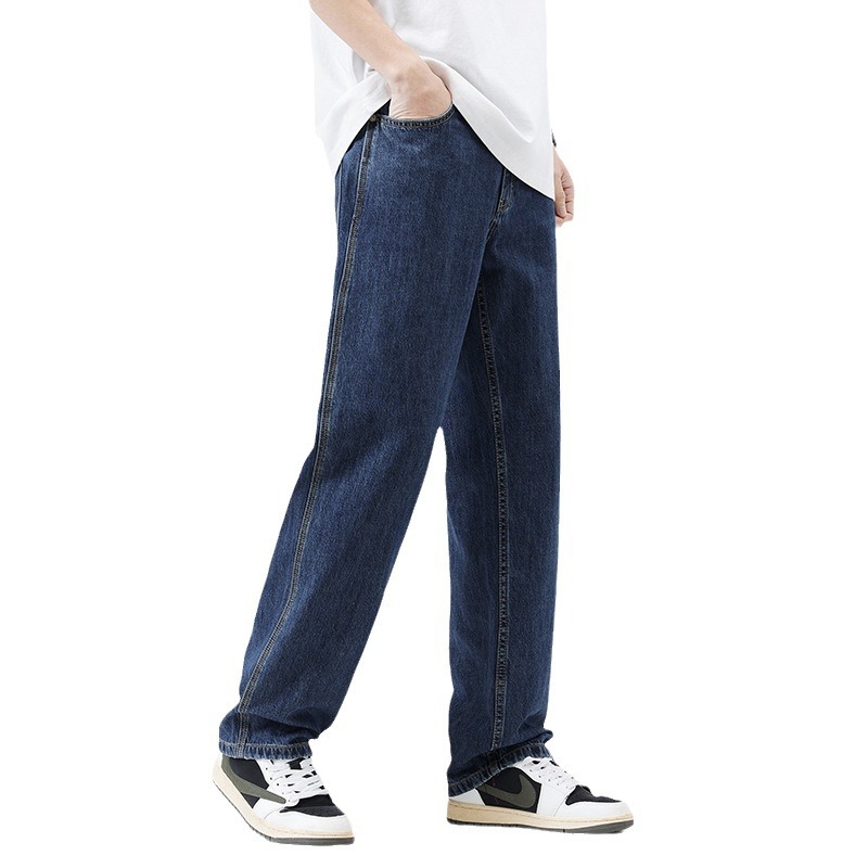 Mingus | mareas cheez whiz cartas holgada Kuo piernas rectas de jeans hombres delicado guapo Pi la bolsa después de decoración pantalones Item Picture