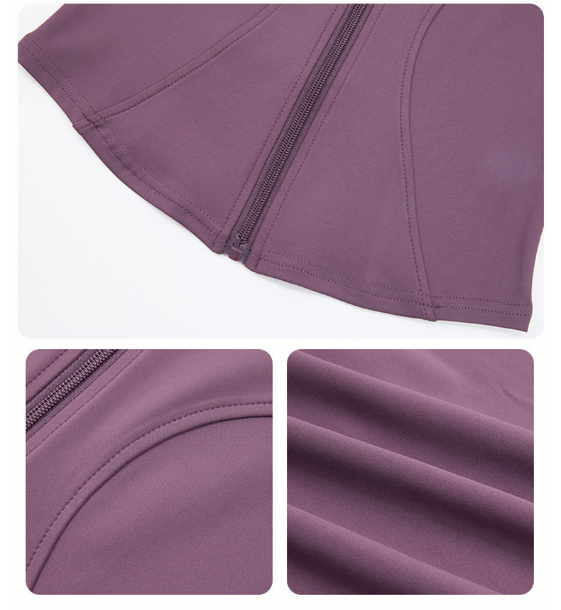 新款防晒防紫外线修身高弹瑜伽服健身跑步长袖外套宽松显瘦运动服详情17