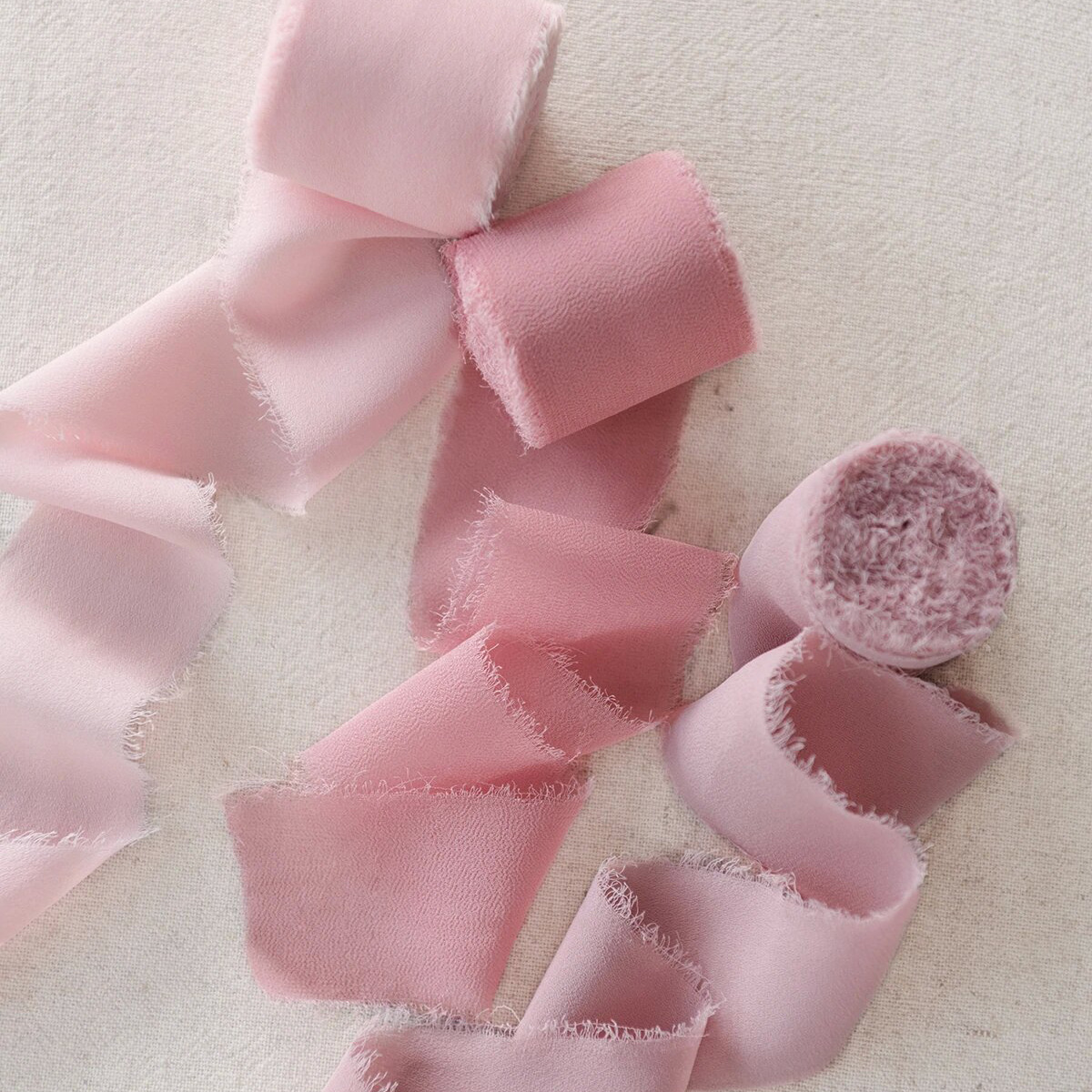 Ins Hand-Torn Franged Ribbon Chiffon Ribbon Dry Rose Wedding Flower Tie-Up Hand-Held Ribbon Ribbon Streamers Item Picture