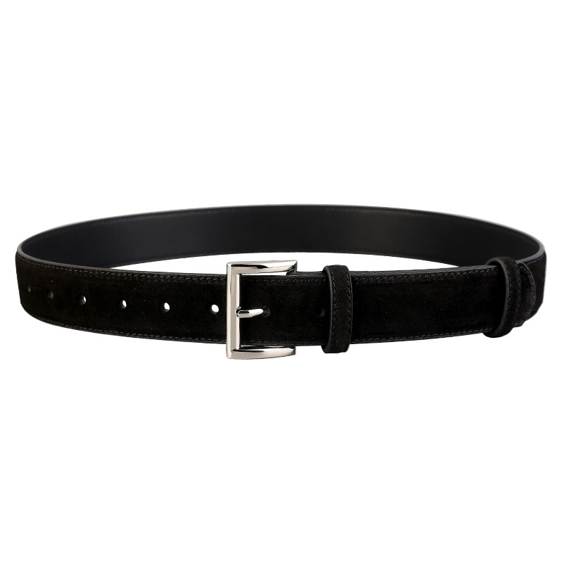 The anti-fleece matte leather women's belt, with a retro cowhide pin buckle, exudes a high-end feminine charm. It pairs simply with skirts and jeans, making it versatile and elegant Item Picture
