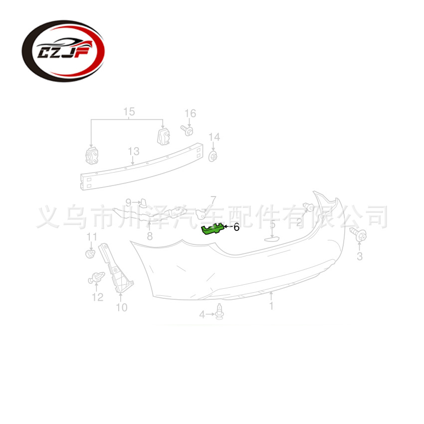 Adecuado para 2014 toyota Corolla soporte de barra trasera pequeño 52563-0211052575-02110 details Picture