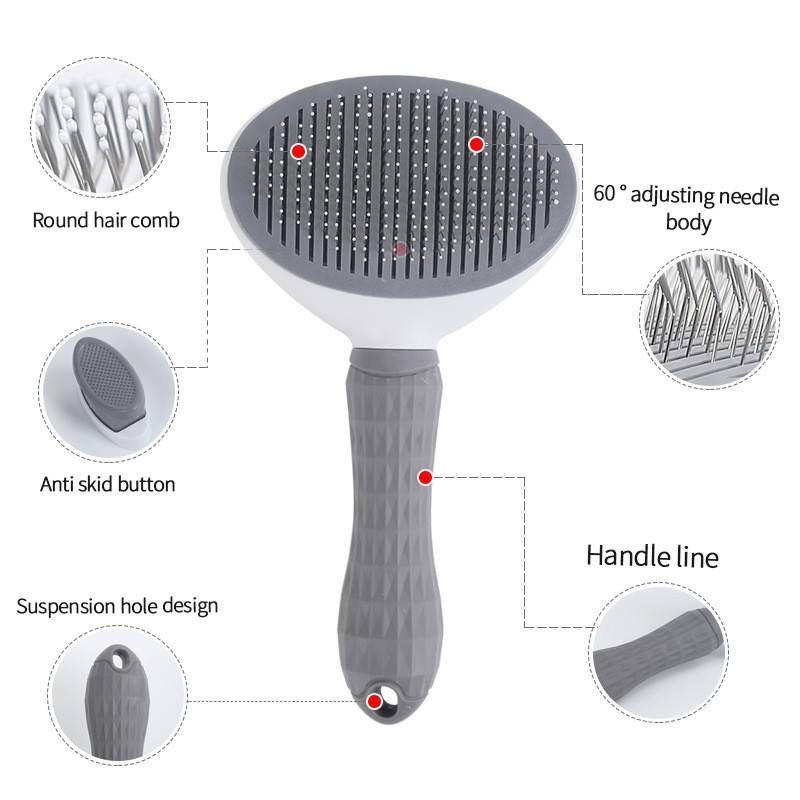 New cross-border one-click depilation pet comb, styled depilation cat comb, automatic hair removal beauty dog comb, brush Specification image