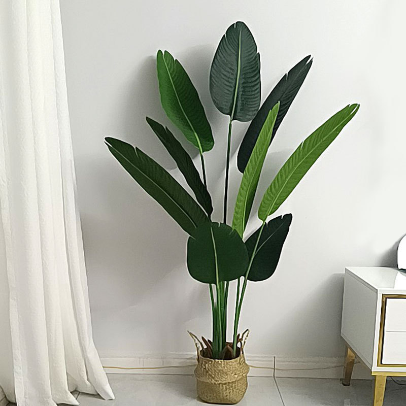 Artificial Tree Green Plant Potted Loose Tail Sunflower Simulation Plant Indoor Bonsai Wealth Fake Tree Simulation Traveler Banana Bonsai details Picture