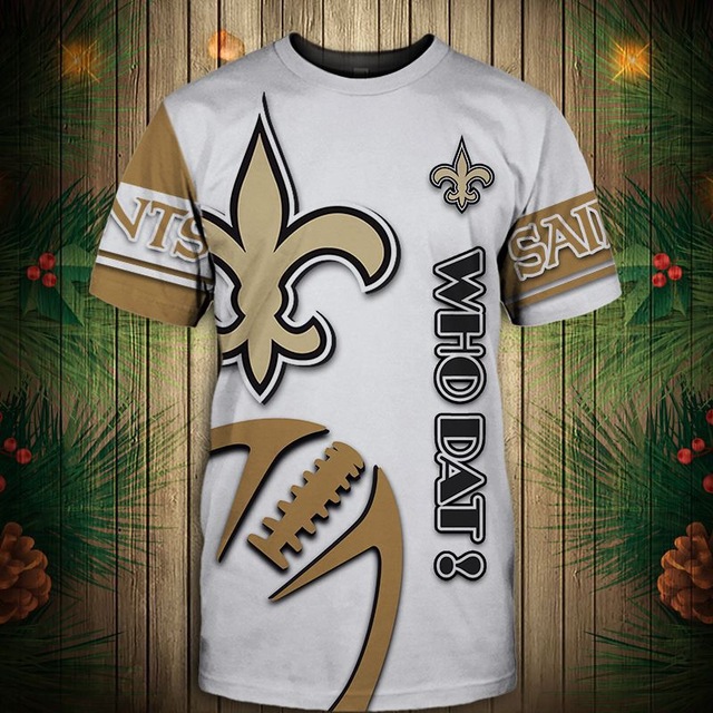 The original factory of the new series of 3D digital printed round-neck football team T-shirts for the independent station NFL short-sleeved men Specification image
