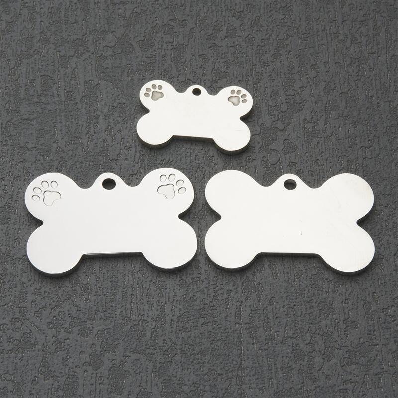 Cross-border best-selling wholesale stainless steel military ID card engraved pendant, metal mirror high-polished blank dog tag Specification image