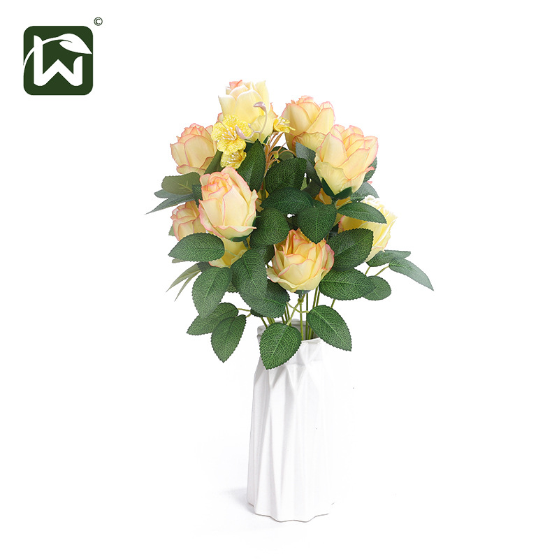 Artificial flowers, artificial roses, hotel, home, living room, country style, classical photography props, flower arrangement decorative items, batch