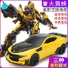Novelty Transformers 5 Super Large Optimus Prime Bumblebee Children's remote control car robot Model toy car details Picture