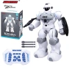 New cross-border programmable robot toy 2.4G wireless remote control gesture-sensing sound and light intelligent police model Specification image