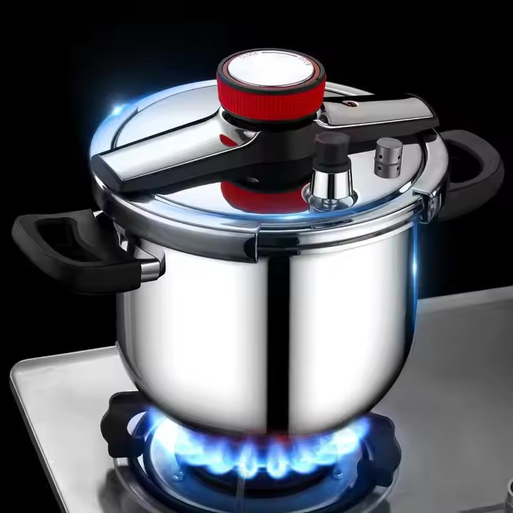 304 Stainless Steel Explosion-Proof Pressure Cooker Household Gas Cooker Induction Cooker General Uncoated Large Capacity Pressure Cooker