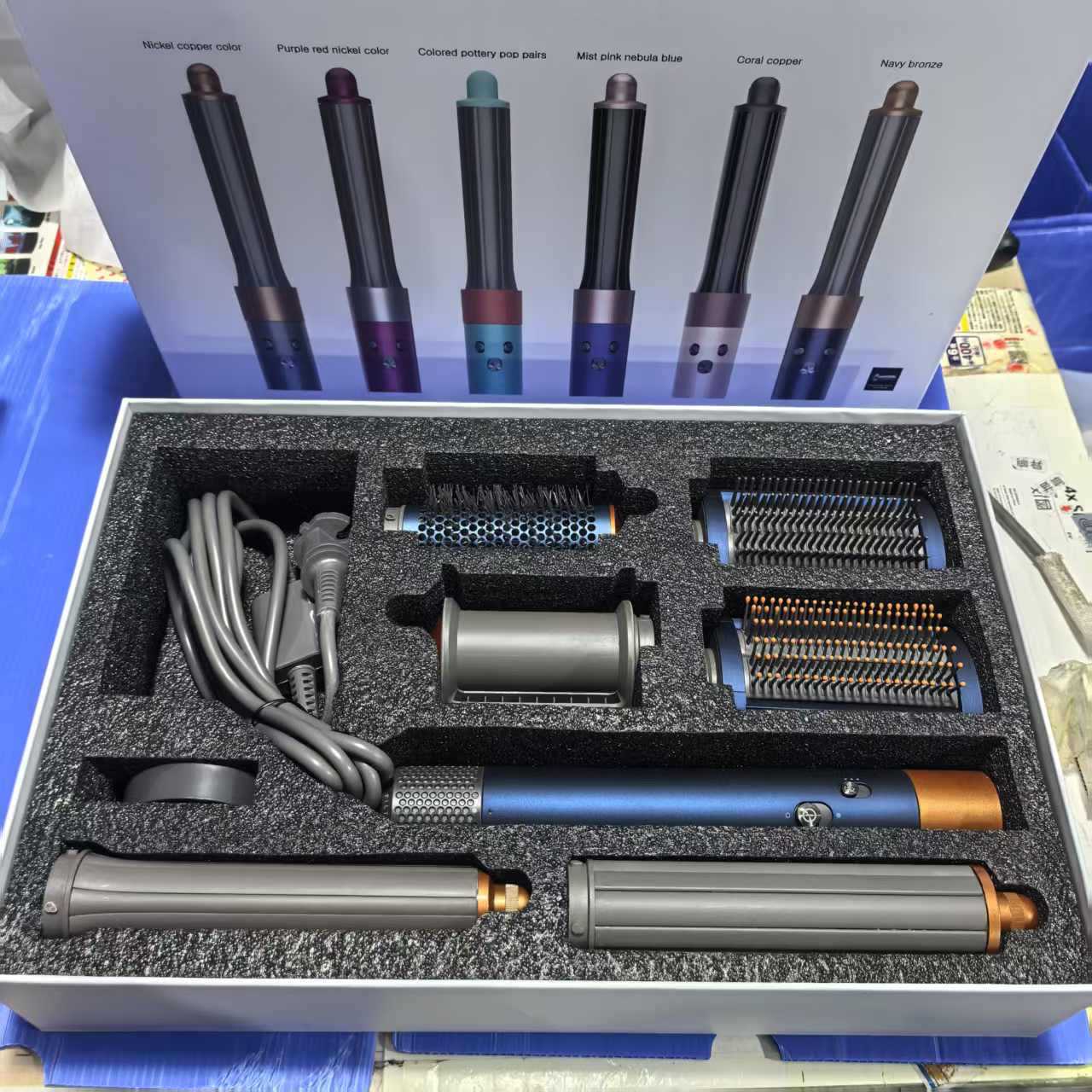 The HS05 hair curler of the same model as Mosen is a seven-in-one multi-functional hair curler and a multi-head electric hair curler that can be used for both dry and wet purposes Specification image