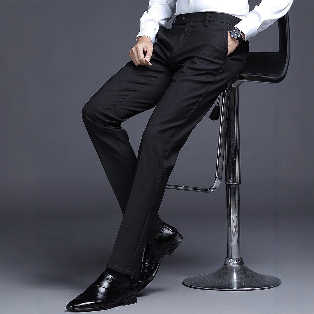 Men's formal straight-leg suit pants, spring and autumn business men's suit pants, slim-fit casual suit pants, one-piece consignment