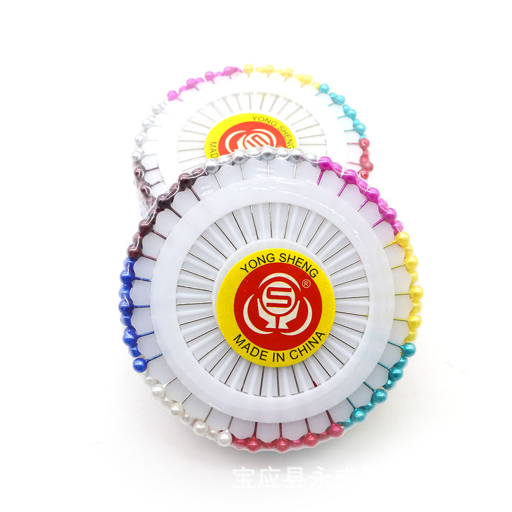 Factory wholesale 32 stainless steel pearlescent needle discs, cross-border garment cutting positioning needles, plastic head bead needle discs Application Scenario