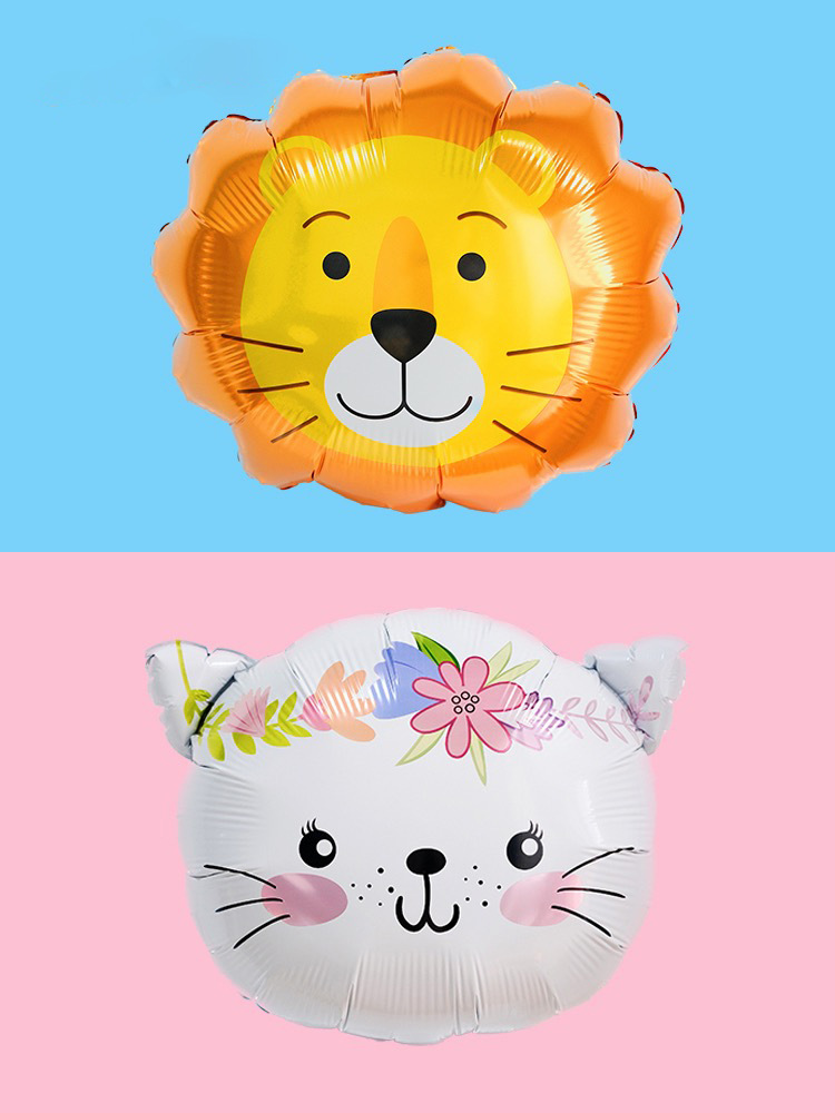 The new cross-border Korean cartoon animal series aluminum film balloons are a huge hit for Children's Day and birthday decoration. They can float in the air Specification image