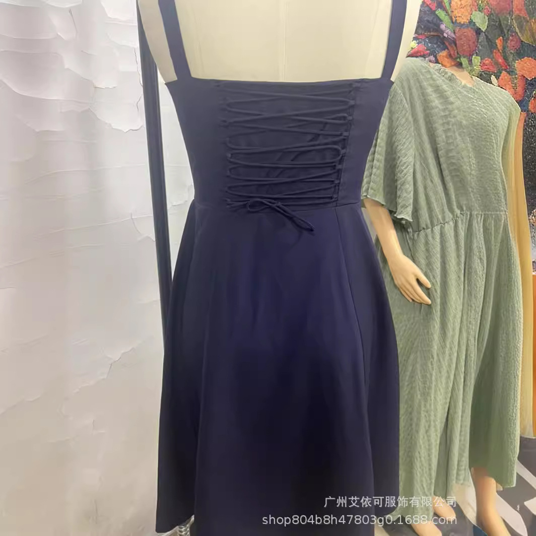 Amazon Fashion Halter Dress 2023 European and American style Summer new floral print dress for women with straps Specification image
