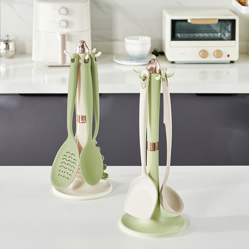 旋转刀架家用厨房汤勺厨具置物架套漏勺饭勺挂架多功能锅铲收纳架