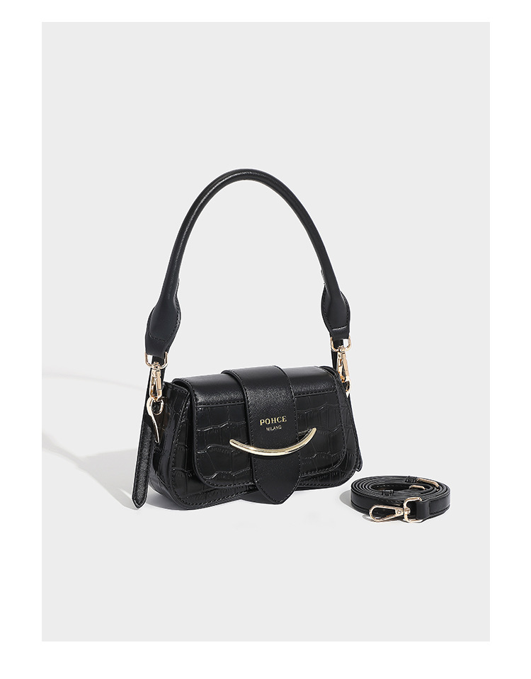 Pohce Niche Design Smiley Stone Retro Hand-Carried Small Square Bag Senior Sense Everything Casual Fashion Shoulder