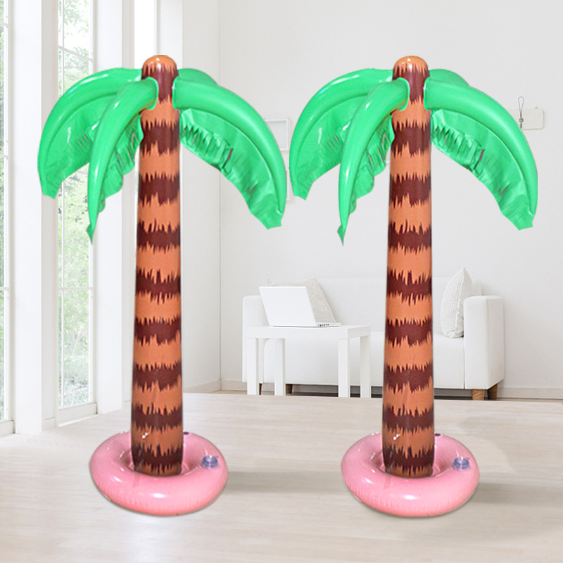现货批发充气椰子树 派对玩耍PVC道具椰树盆栽吹气椰子树玩具详情图2