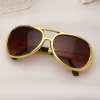 New gold-plated retro Elvis Presley funny glasses birthday jc dance party Festival party decoration prop glasses Application Scenario