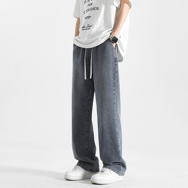 Starry sky print straight-leg jeans for men's summer 2025 new style, thin American high street loose wide-leg pants, casual long pants Application Scenario