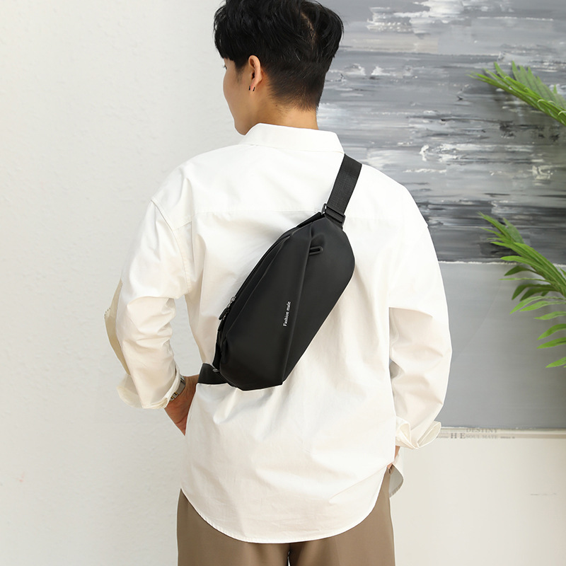 Cross-Border Foreign Trade Chest Bag Men's Ins Sports Men's Bag Shoulder Bag Casual Men's Waist Pack Fashion Small Bag Male Crossbody Specification drawing