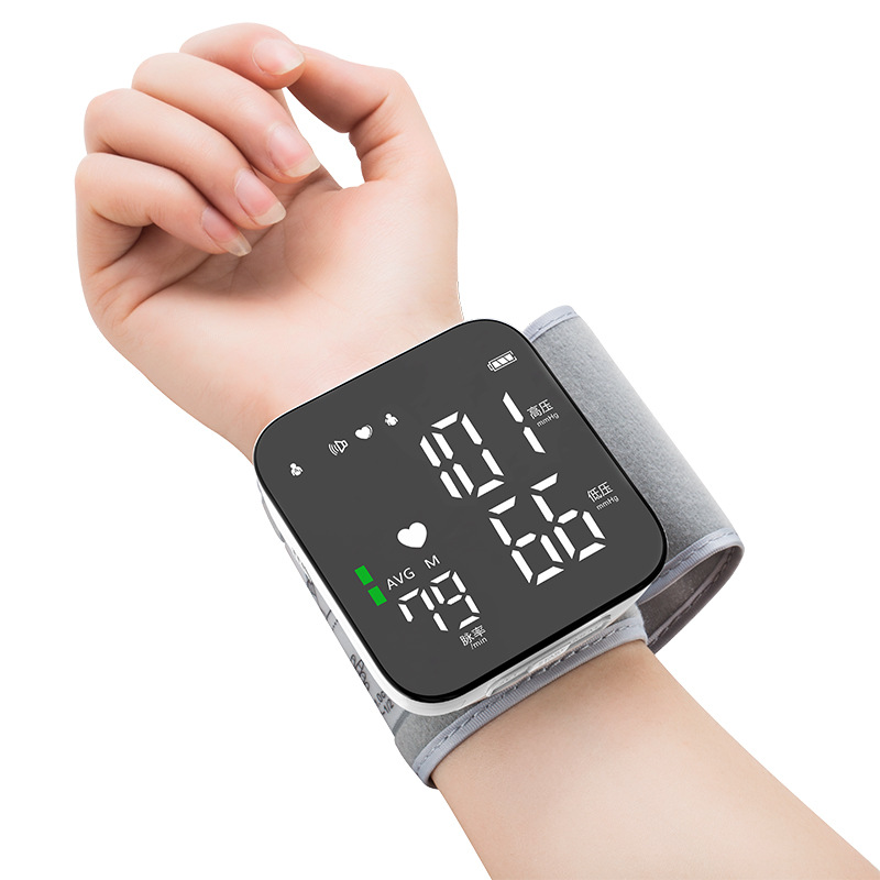 Wrist blood pressure monitor, fully automatic intelligent high-definition display, blood pressure monitoring, voice blood pressure measurement, blood pressure monitor details Picture