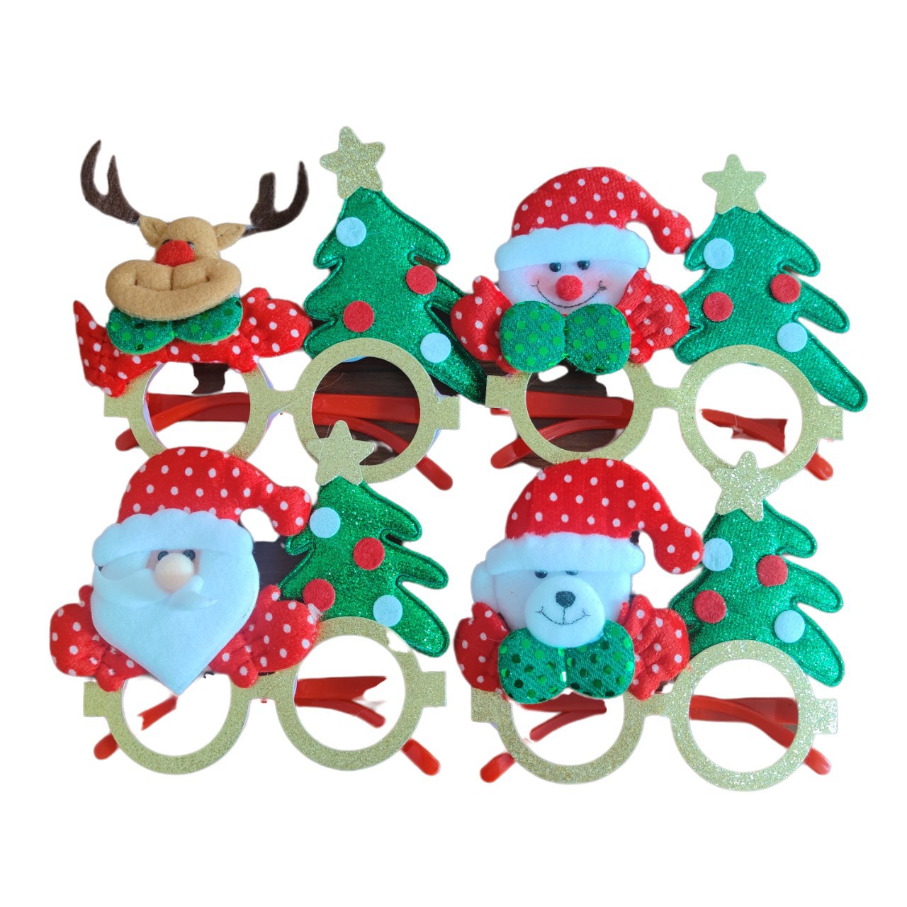 2024 New Christmas decorative glasses Adult Children Christmas gifts Holiday supplies party Creative glasses frames Specification drawing